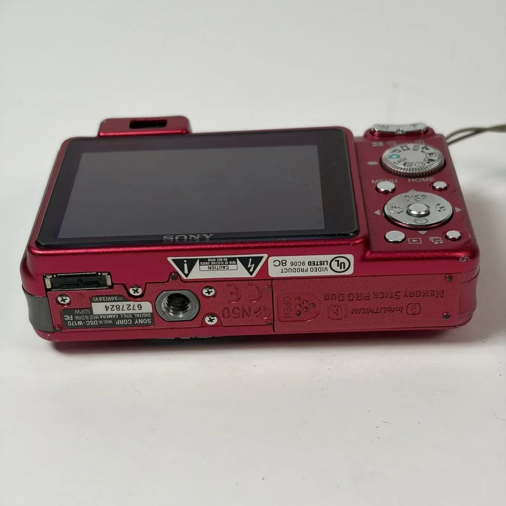 Sony Cyber-shot DSC-W170 10.1MP Digital Camera Red w/ Charger & Extra Battery